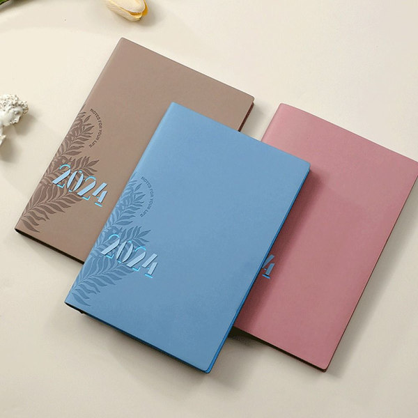 2024 Engelsk Agenda Bog Kalenderbog KHAKI khaki