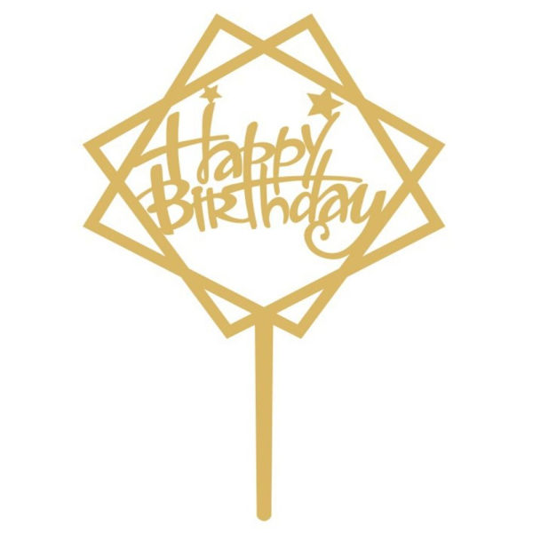 18 kpl Syntymäpäiväkakkupäällinen Happy Birthday Cake Toppers 3 3 3