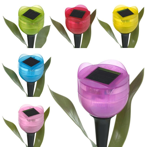 2 Stk Tulipaner Solar RED Red