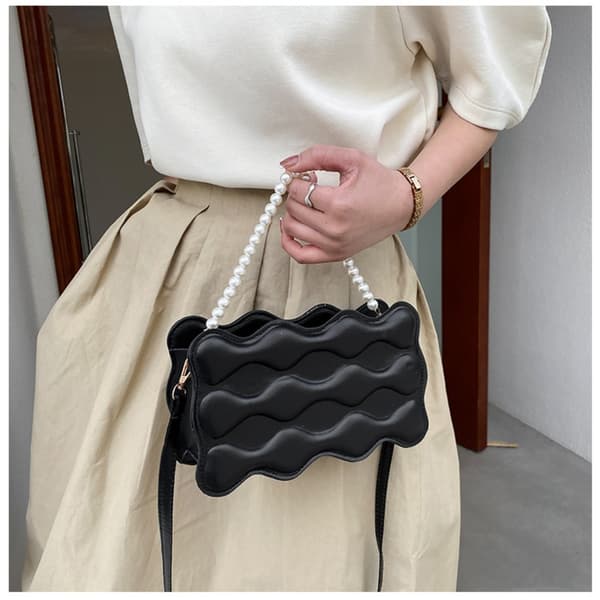 New Wave Pattern Women's Bag One Shoulder Bag GRØNN green