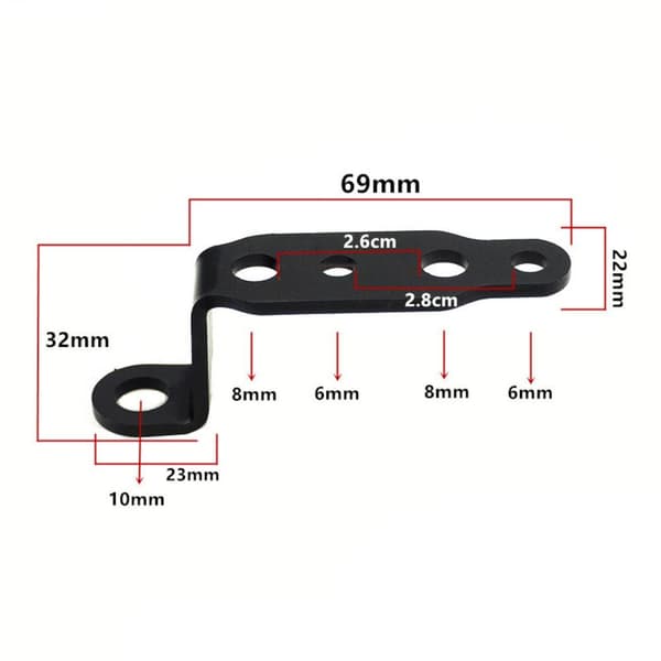 Motorcykel Multifunktions Bracket Bumper Stent SØLV silver