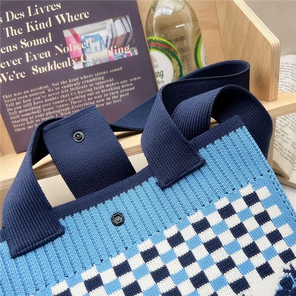 Knitting Bag Kangaskassi PUNAINEN red