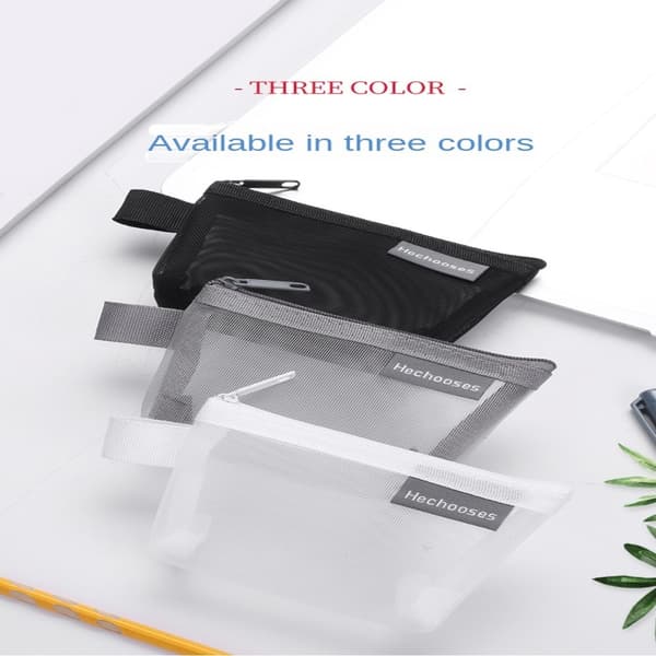 4 Stk Mesh Filpose Puslespil Opbevaringspose HVID White