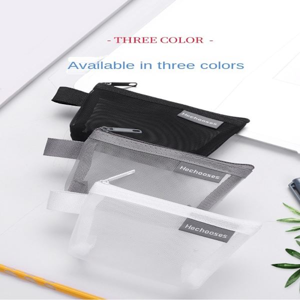 4st Mesh Filpåse Pusselförvaringsväska SVART Black