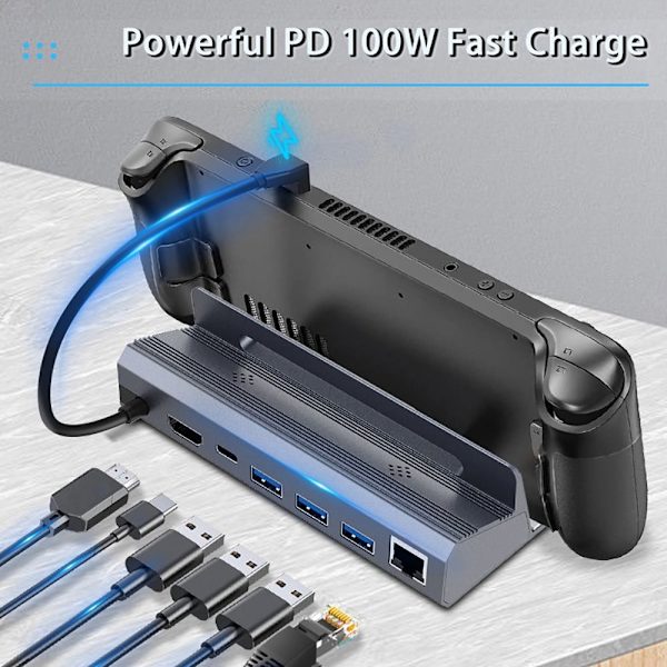 USB C HUB dockingstation til Steam Deck