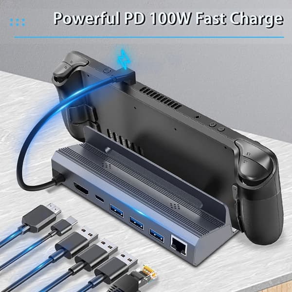 USB C HUB Dockningsstation för Steam Deck