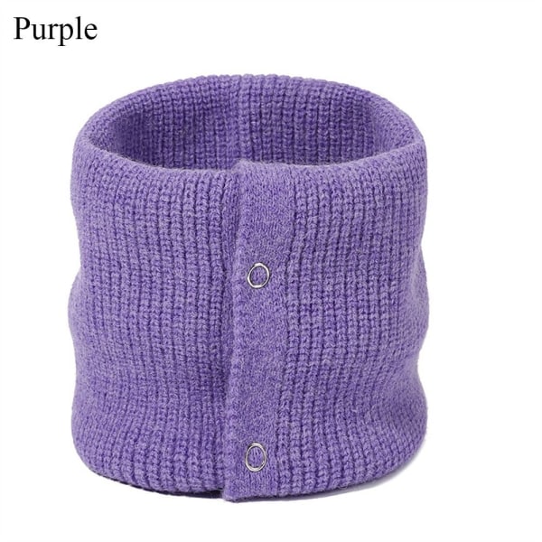 Strikket Neck Gaiter Neck Warmer LILLA purple