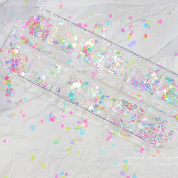 Nail Art Sequins Manikyyri koristeet Glitter Nail