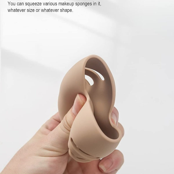 Makeup Beauty Sponge Case Makeup Box KHAKI Khaki