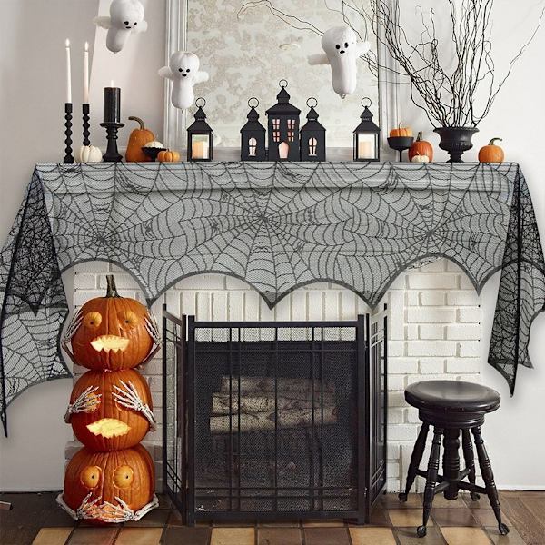 Cobweb Duk Bat Table Runner STYLE 3 STYLE 3 Style 3