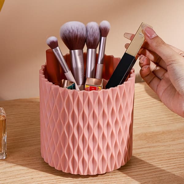Makeup Brush Cup Oppbevaringsboks Organizer GRÅ grey