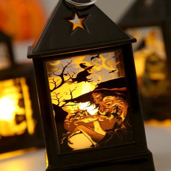 Halloween Vindlampe Dekoration Lys HEKS HEKS witch