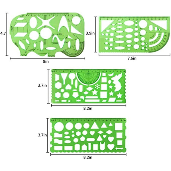 3/4/6/9/11/13PCS Piirustusmallisarja Tekninen set 11PCS