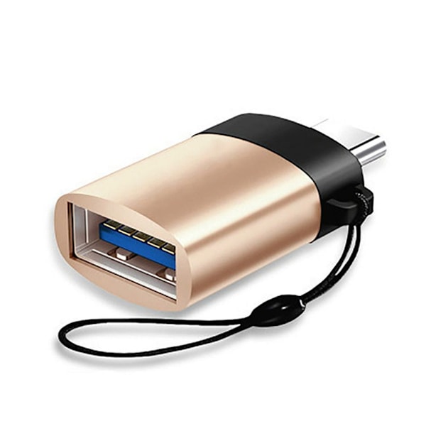 5st Typ C till USB 3.0 Adapter OTG Adapter GULD Gold