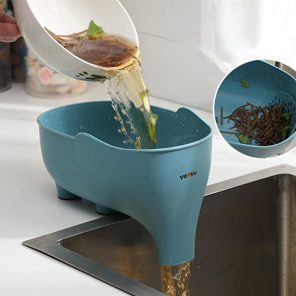Elephant Drain Basket Hedelmä- ja vihanneskori VIHREÄ green