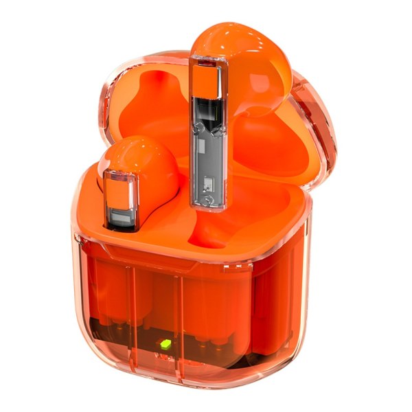Bluetooth Headset trådlösa hörlurar ORANGE orange