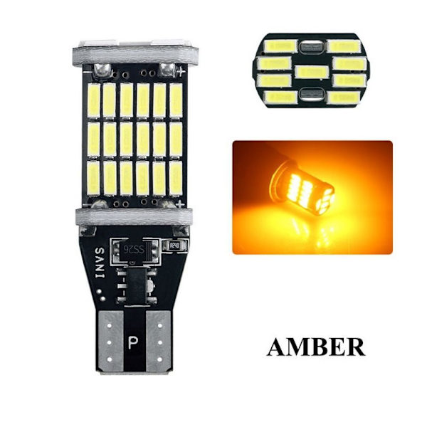 6 stk Bil ryggelys Bil ryggelys 6 STK RUL 6 STK 6pcs amber