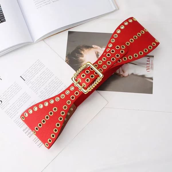 Elastiska midjeband Korsettbälten RÖDA red