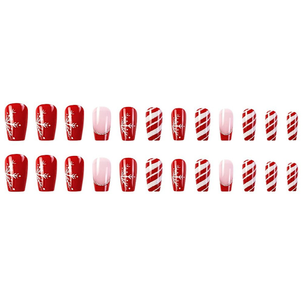 Christmas French Fake Nails False Nail 1 1 1