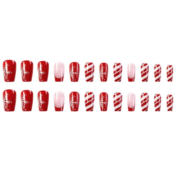 Christmas French Fake Nails False Nail 3 3 3