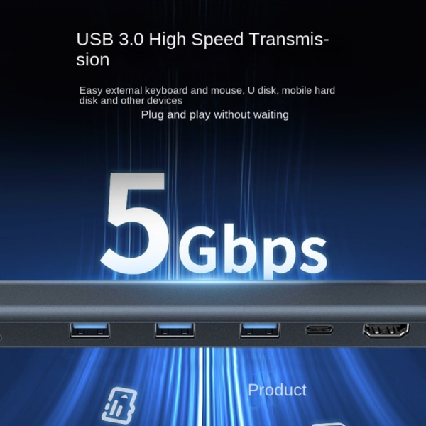 USB HUB Type-C dockingstation 4K HDMI-kompatibel