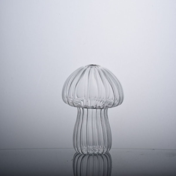 Sienen muotoinen kukkamaljakko läpinäkyvä lasimaljakko LÄPINÄVÄ Transparent