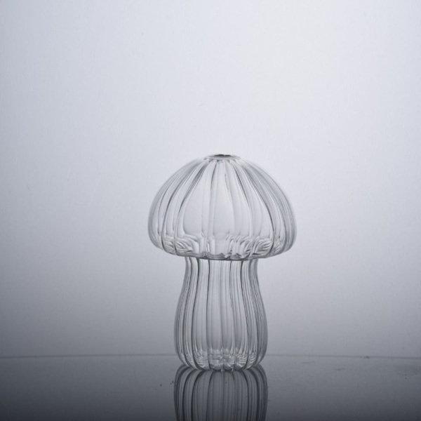 Svampeformet blomstervase Transparent glasvase TRANSPARENT Transparent