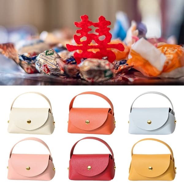 2 st Bröllopspresentförpackning Mini Presentpåse RÖD red