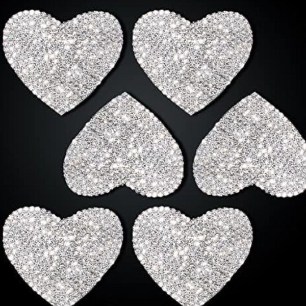 8 kpl Sydän tekojalokivitarrat Itsekiinnittyvä timanttitarra