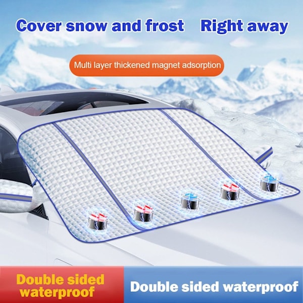 Bil Front Snow Frost Cover Vindruta Solskyddsskydd 1