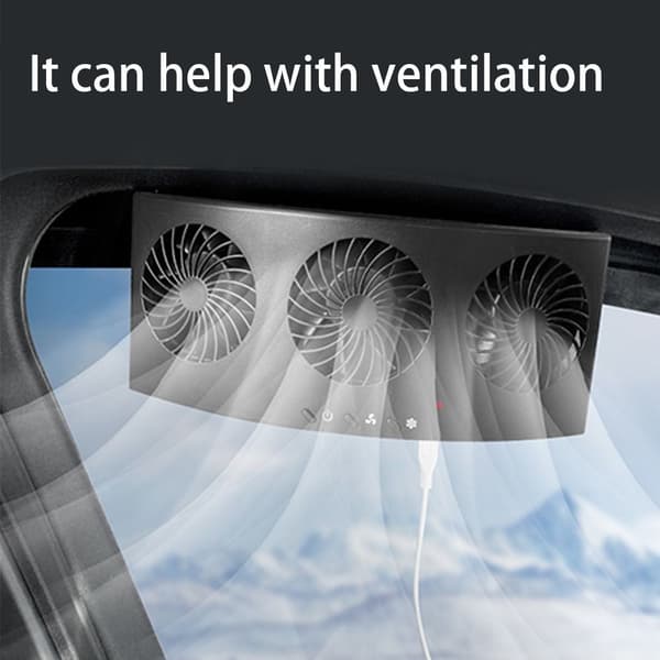 Biludstødningsventilator Billuftrenser SORT Black