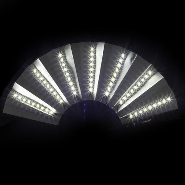 Luminous Folding Fan Led Play Fans HVID white