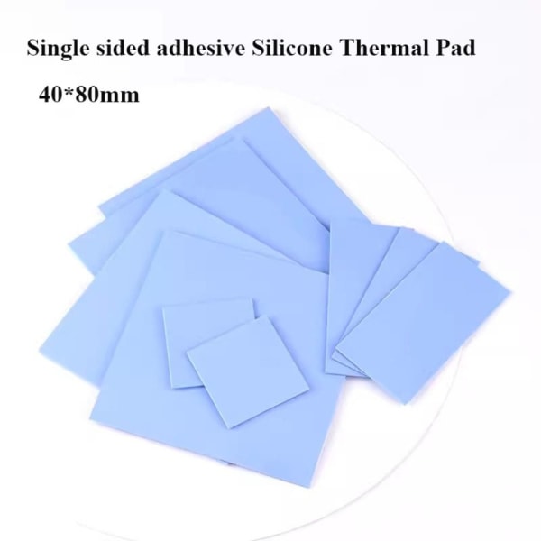 5 stk Silikone Thermal Pad Thermal Pad Sheet 40X80MM 1,5MM 40x80mm 1.5mm