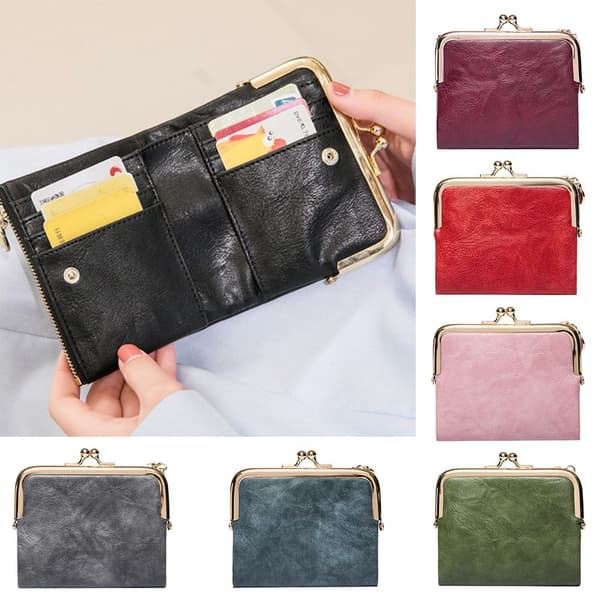 Lyhyt Bifold Lompakko Multi-card Kukkaro HARMAA grey