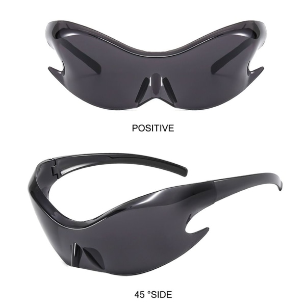 Sportssolbriller 2000'er solbriller SORT GRÅ SORT GRÅ Black Gray