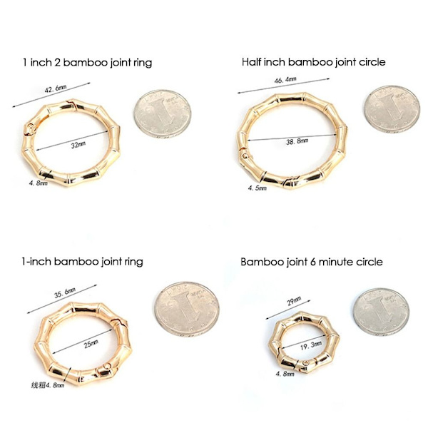 5 st Spring Polygon-Ring Spännen Karbinhake Handväskor Handväskor Black 35.6mm