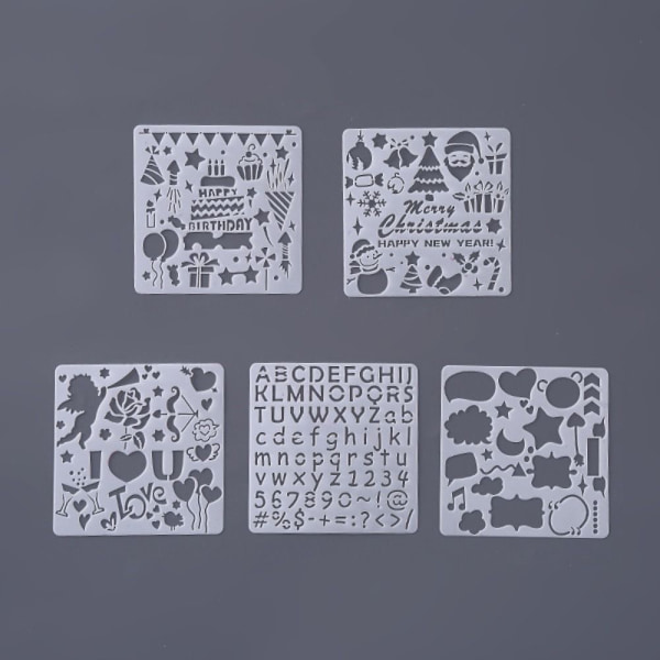 20 kpl Graffiti Hollow Template Explosion Box Theme ALFANUMERIC Alphanumeric