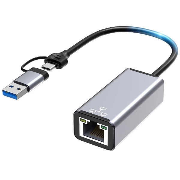 Ethernet-adapter USB Typ-C nätverkskort 1000MBPS 1000MBPS 1000Mbps