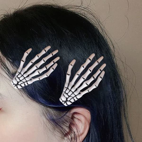 Skeleton Hand Hius Clip Halloween Hairpin E E E