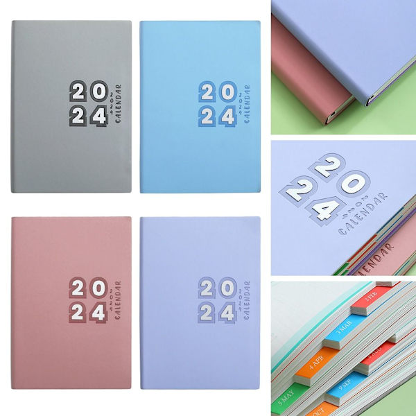2024 Agenda Kirja Kalenteri Kirja PINK pink