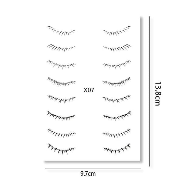 Alaripsien tatuointitarrat Ripsitarrat B-5ARKKEA B-5ARKKEA B-5sheet