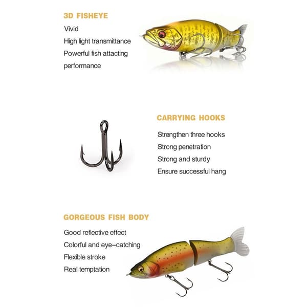 Multi Section -kalastusuhe Minnow Bait BB B