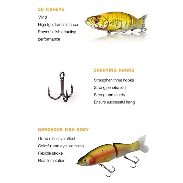 Multi Section -kalastusuhe Minnow Bait EE E