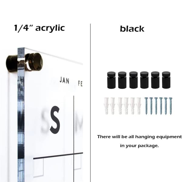 Akrylkalender Magnetisk akrylbräda Torrtorkbräda
