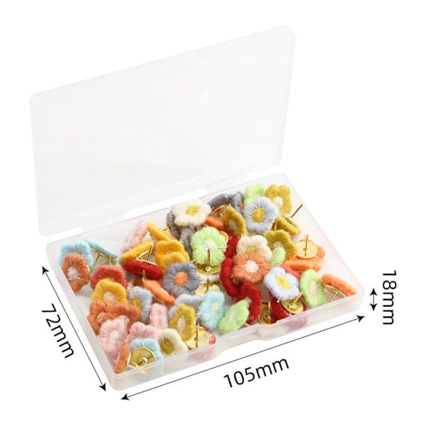 Blomster Push Pins Dekorative Thumbtacks Tegnepinner