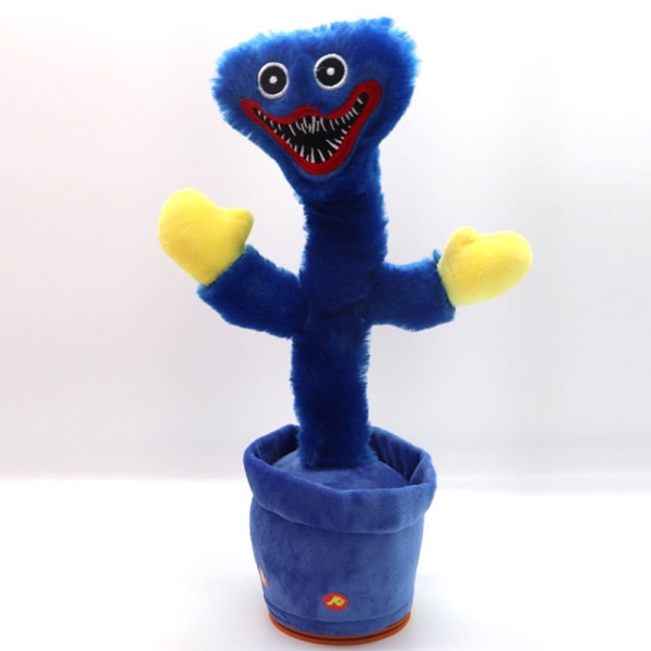 Poppy Playtime Huggy Wuggy Dansande kaktusleksak BLÅ blue