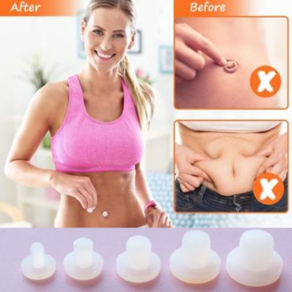 5 stk/sett Navleplugger for etter fettsuging for mageplastikk