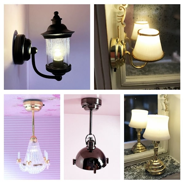 Dollhouse Light Miniature Kattokruunu 3(CAN LIGHT) 3(CAN LIGHT) 3(can light)