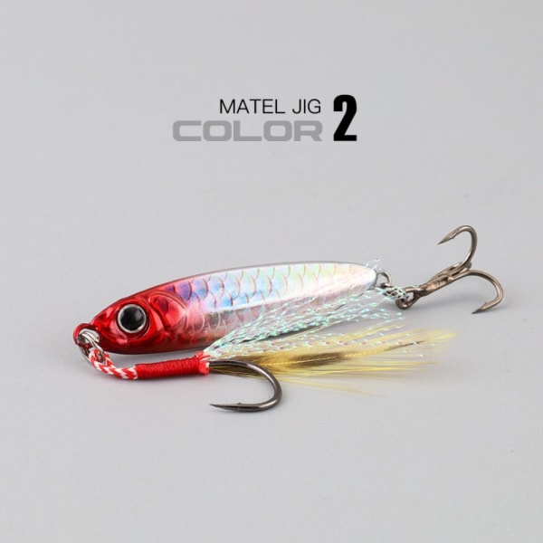 Fjäder Metall Fiskedrag Floating Minnow Baits RED 25G 25G red 25g-25g