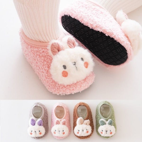 Toddler Halkfri mjuk sula strumpor COFFEE XL COFFEE XL